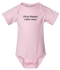 Dirty Diaper Clean Soul Onesie - Pink