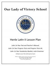 Lesson Plans – Elective Henle Latin II (2nd half)