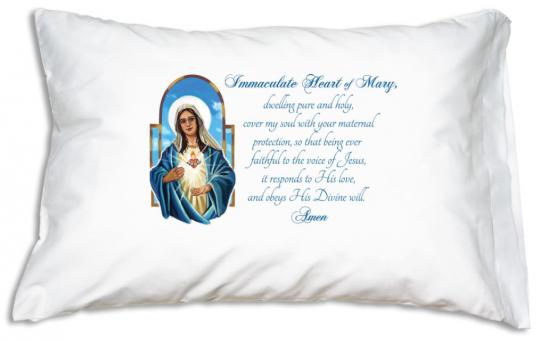 Immaculate Heart of Mary Prayer Pillowcase - Organic Cotton