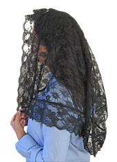 mds - Lace with lace trimmed Mantilla, Veil