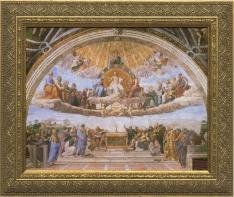 Disputation of the Holy Eucharist Church-Sized Framed Canvas