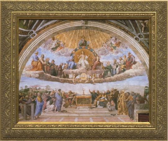 Disputation of the Holy Eucharist - Standard Gold Framed Art