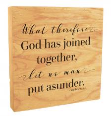 "What God Has Joined" Rustic Box Art