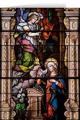 Annunciation Stained Glass Christmas Cards (25 Cards)
