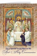 Young Man's First Communion Greeting Card (6 Pack)