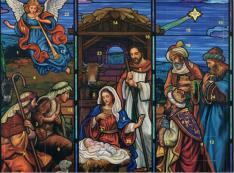 Stained Glass Nativity Advent Calendar