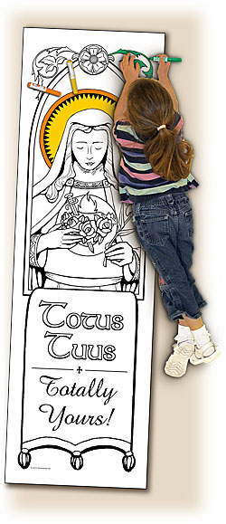 Catholic Coloring Posters Deluxe Totus Tuus