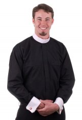 mds 8800 LS Black NB Shirt w White French Cuffs