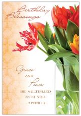 "Birthday Blessings" Birthday Card: Pack of 6 or 12