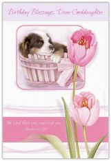 Birthday Card for Goddaughter: Pack of 6 or 12