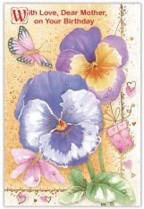 With Love on Your Birthday Mother - Birthday Card