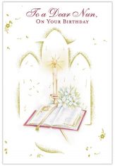 Dear Nun Birthday Card - Pack of 6 or 12