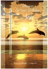 Blessings on Your Birthday Son - Birthday Card - Pack of 6 or 12