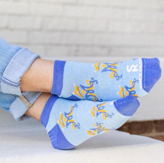 Marian Monogram No Show Socks Large X Large