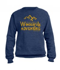 Wonderful Adventure Pope Saint John Paul II Heather Navy Crewneck Sweatshirt, Large