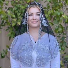 Mary Magdalene Chapel Veil - Black & Silver