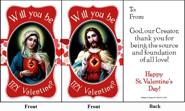 Mini St. Valentine's Day Greeting Card - Pack of 5