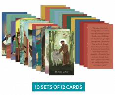 Renewed Saint Prayer Cards (10 Sets of 12 Cards)