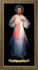 Divine Mercy Vilnius Original Church-Sized Framed Canvas Art (48 x 96")