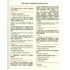 Prayers at the Foot of the Altar Mass Card