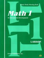 Saxon Math 1