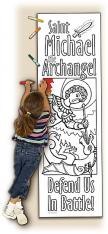 Catholic Coloring Posters Deluxe St. Michael