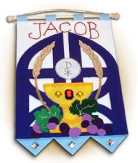 First Communion Banner Kit: Gates of Heaven - Royal Blue