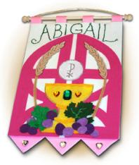 First Communion Banner Kit: Gates of Heaven - Rose