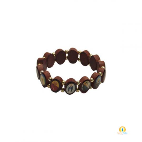 Multi-Saints Wood Elastic Bracelet Classic Model Small Fit