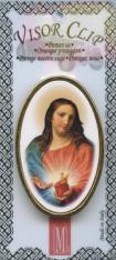 Sacred Heart of Jesus Visor Clip mm.50 - 2"