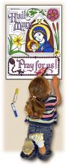 Sacred Seasons Coloring Poster - Hail Mary