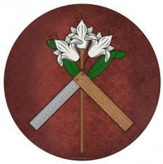 St. Joseph Symbol Round Glass Cutting Board
