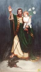 St. Joseph Terror of Demons 10 x 18" Canvas Print (Watercolor)